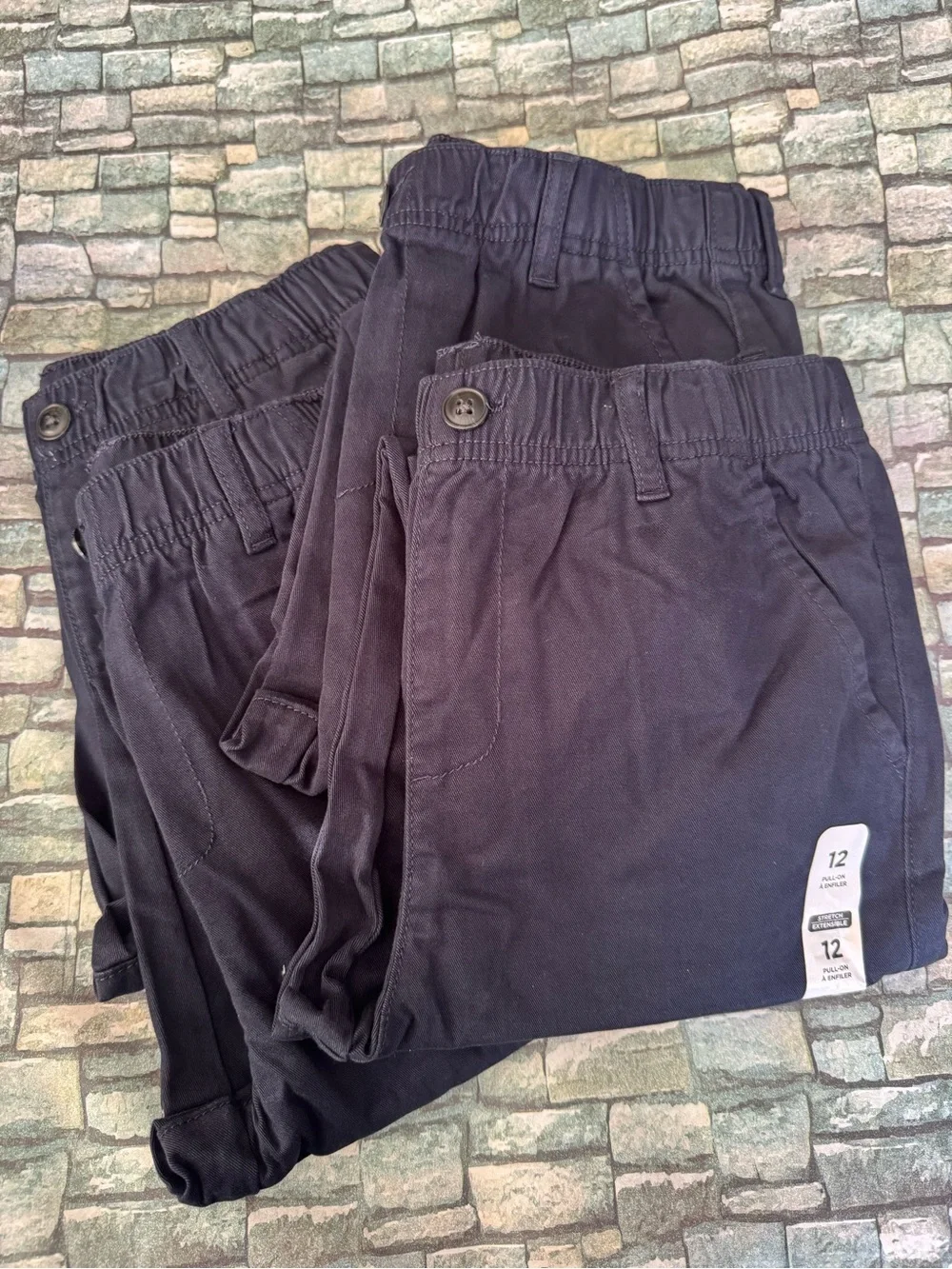 Boys Uniform Pull-On Pants Lot of 4 Sz 12